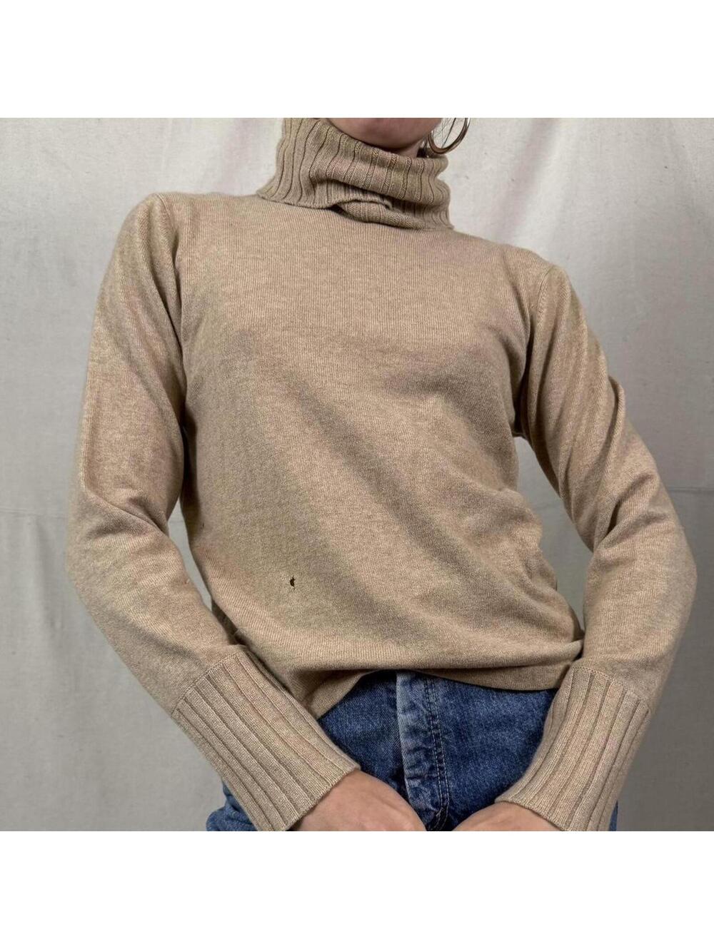 Forte 100% Cashmere Turtleneck – Camel (Flawed)